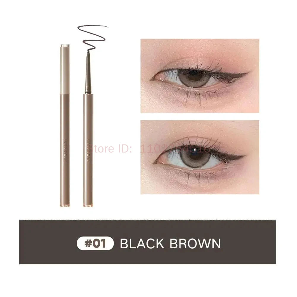 Judydoll Black Brown Waterproof Eyeliner Gel Pen Smooth Not Blooming Lasting Eye Liner Lying Silkworm Pencil Korean Eyes Makeup