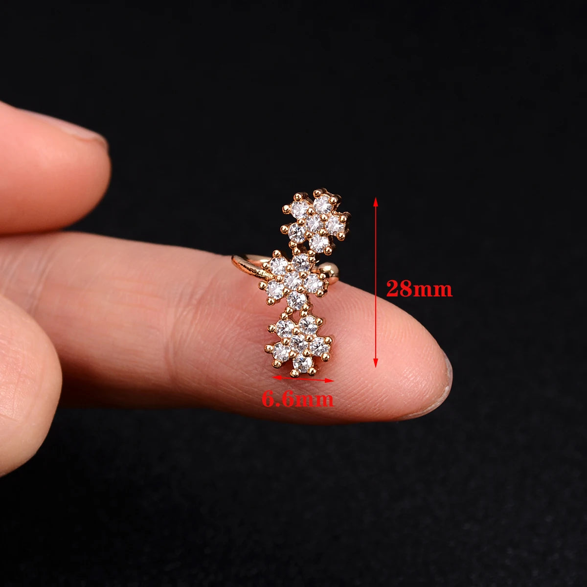 1Piece Helix Cartilage Conch Fake Without Hole Piercing Ear Cuffs Earcuff Wrap Rock Earring Non Piercing Women Clip Adjustable