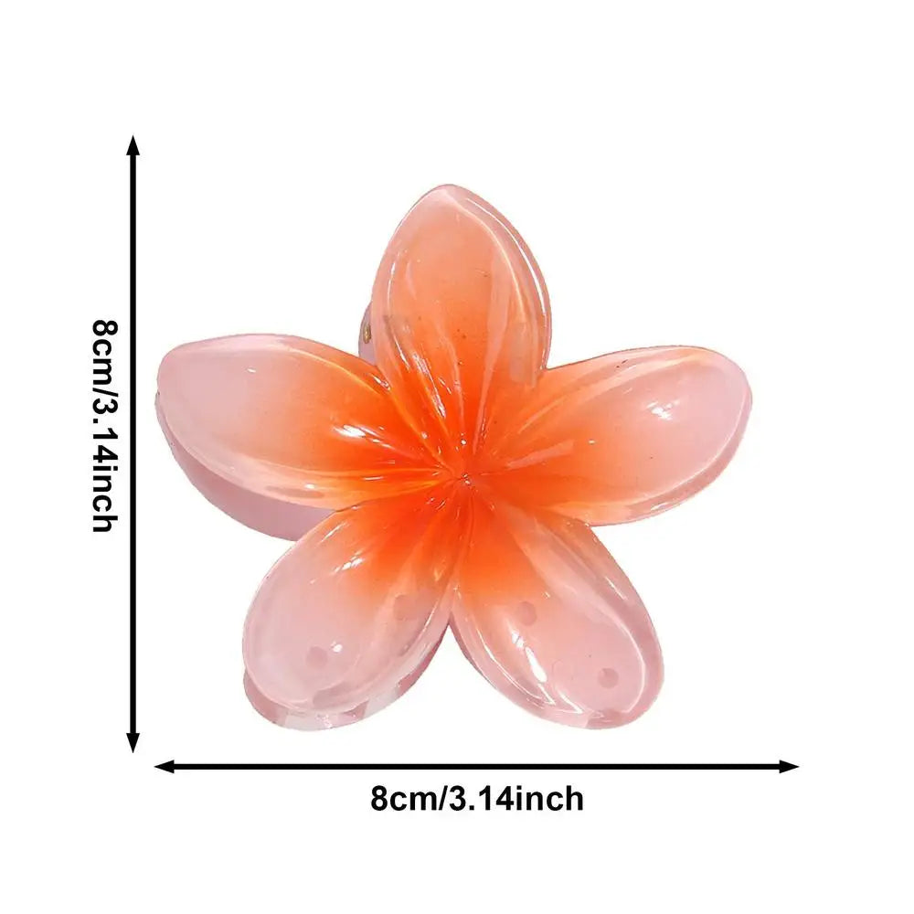 Flower Hair Claw Clips Hawaiian Plumeria Hair Clip Colorful Flower Hair Clips Holiday Gifts For Girls Ladies hair accessories