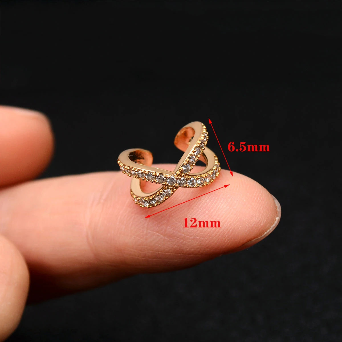 1Piece Helix Cartilage Conch Fake Without Hole Piercing Ear Cuffs Earcuff Wrap Rock Earring Non Piercing Women Clip Adjustable