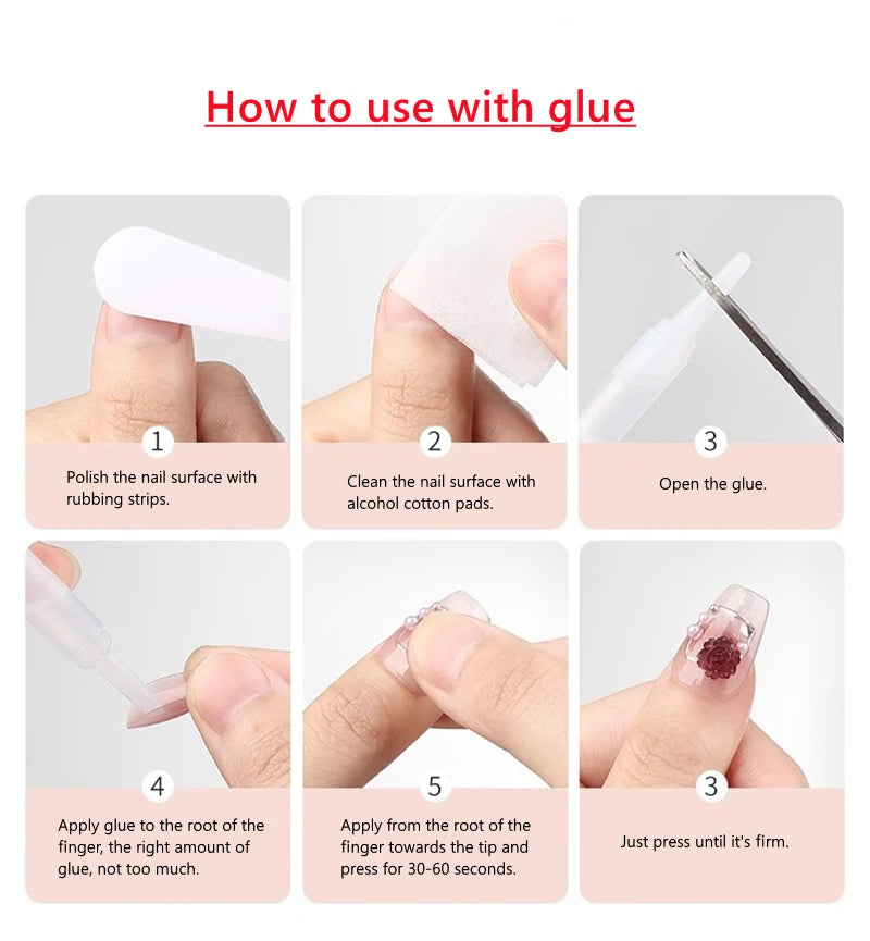 Almond Handmade False Nails Press on Reusable Adhesive Fake Nails Leopard French Manicure Wearable Artificial Finger Tips Woman