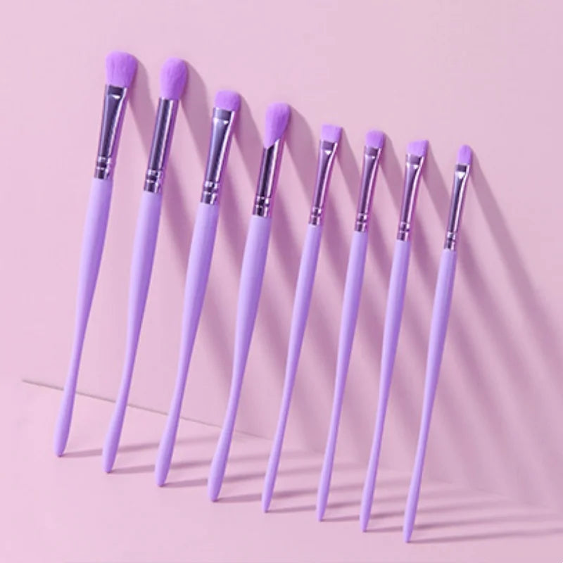 8pcs/sets Eye Makeup Brushes Professiona Soft Hair Cosmetic Concealer Eyeshadow Kabuki Blending Tools Eyebrow Eye Detail Brush