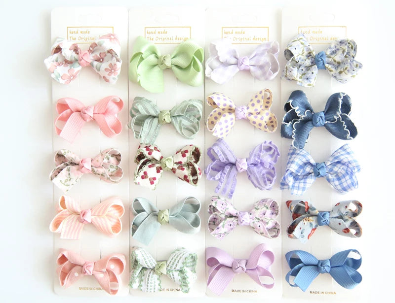 Hair clips for Children Children's Headwear Baby Hair Accessories Clip Bows For Girls All Cloth Hairpin