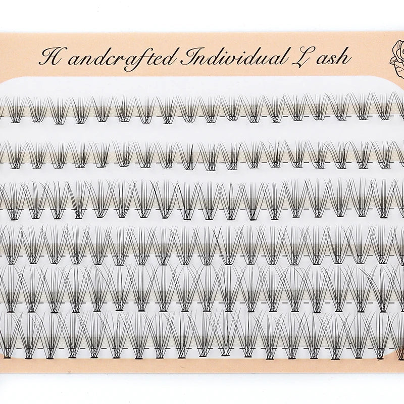 6 Rows 120 Bundles Eyelash Extension Natural Russian Volume Faux Cils Eyelashes Individual 10/20/30D Cluster False Lashes Makeup