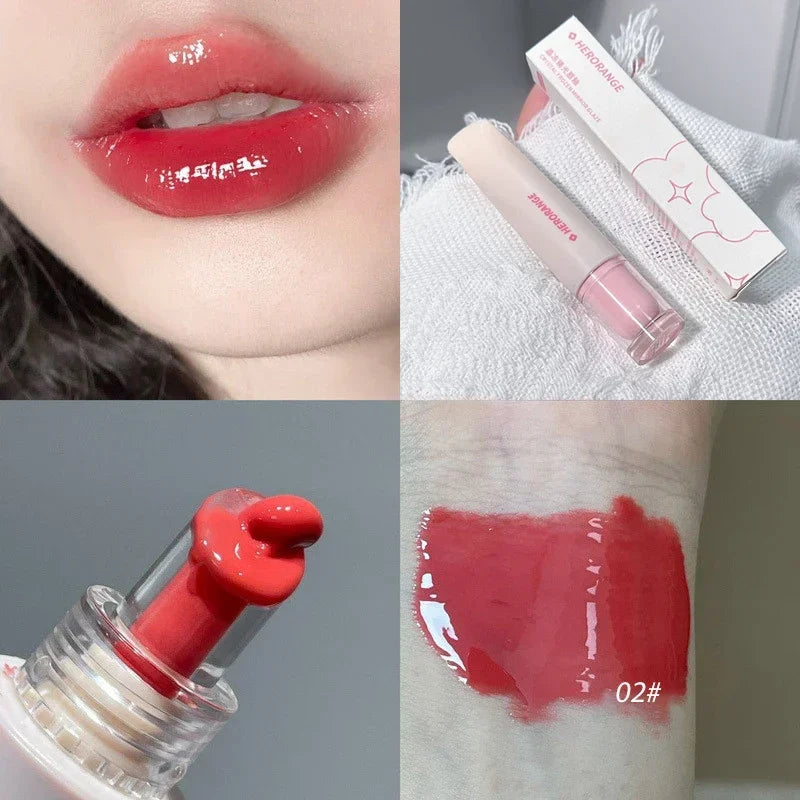 Korean Lip Gloss – Crystal Jelly Liquid, Plumping & Moisturizing Lipstick