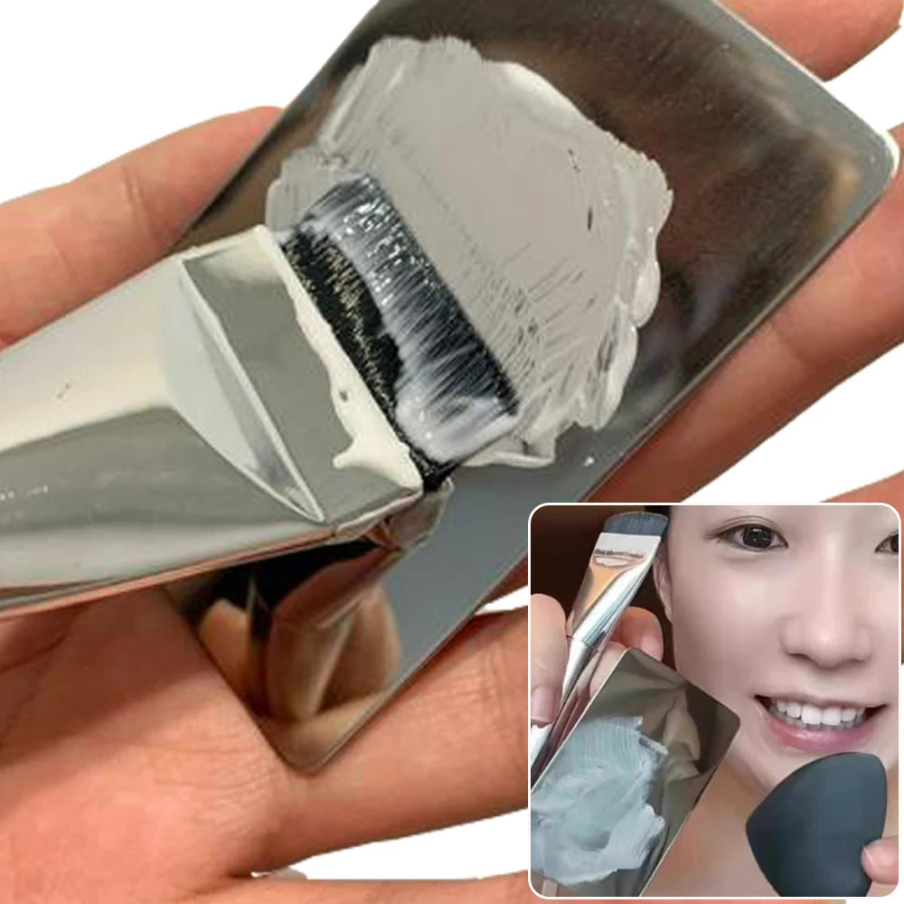 3pcs Foundation Makeup Tools Kit Concealer Brush Powder Puff and Cream Palette Portable Makeup Blending Tool for Travel Daily