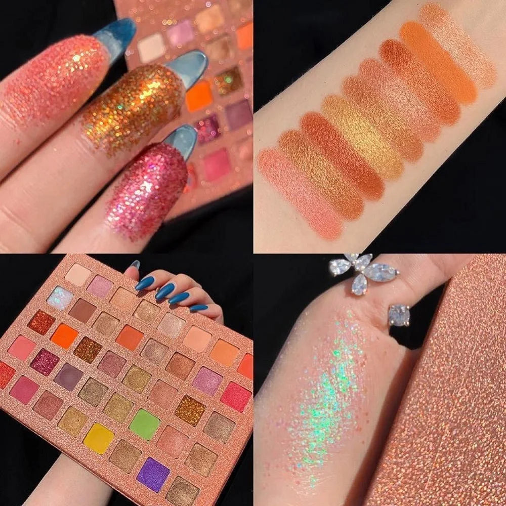 40 Colors Spotlight Eyeshadow Palette Shimmer Painting Galaxy Eyeshadow Kit Matte Pigmented Payoff Eye Shadow Powder Makeup