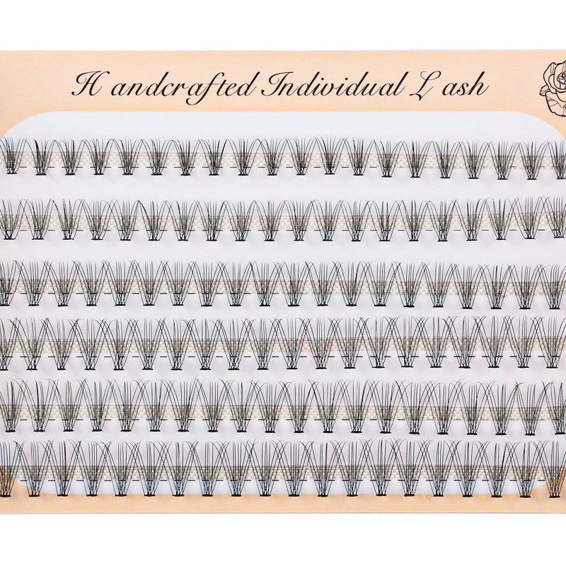 6 Rows 120 Bundles Eyelash Extension Natural Russian Volume Faux Cils Eyelashes Individual 10/20/30D Cluster False Lashes Makeup