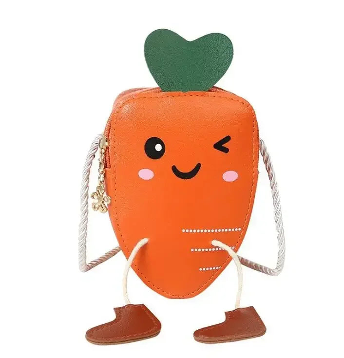 Cute PU Leather Children's Small Shoulder Bags Lovely Cartoon Baby Girls Coin Purse Handbags Princess Accessories Crossbody Bag