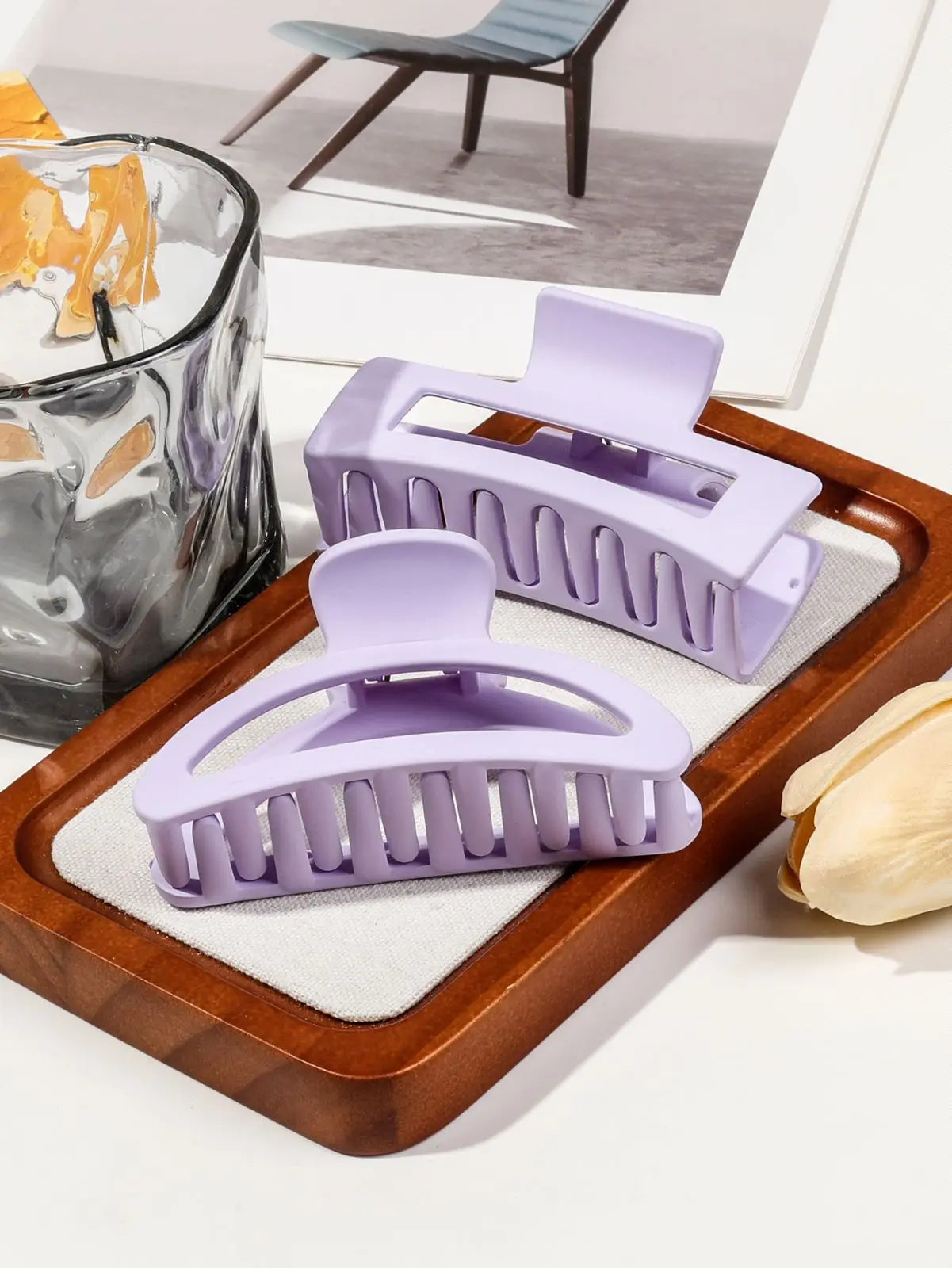 5 Pcs Mixed Colors And Shapes Big Hair Claw Clips for Women Girls Thin Thick Curly Hair, Strong Hold Jaw Clips.