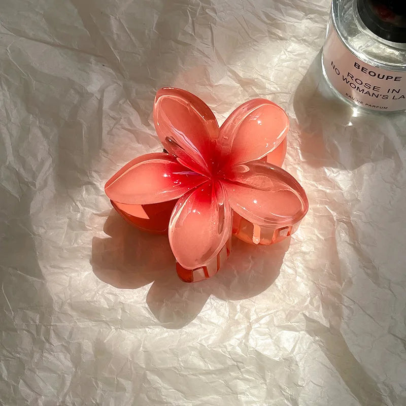Fashion New Flower Hair Clips for Women Vacation Bohemia Egg Flower Shark Clips Barrettes Girls Large Hairpins Hair Accessories