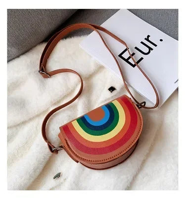 Cute PU Leather Children's Small Shoulder Bags Lovely Cartoon Baby Girls Coin Purse Handbags Princess Accessories Crossbody Bag