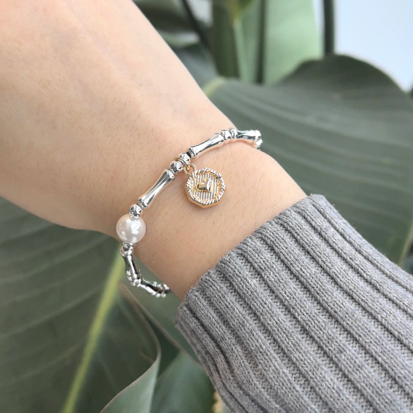 925 Sterling Silver Bracelet Bangle Simple Green Leaf Elegant Nature For Woman Girl Fashion Jewelry Gift Dropship Wholesale