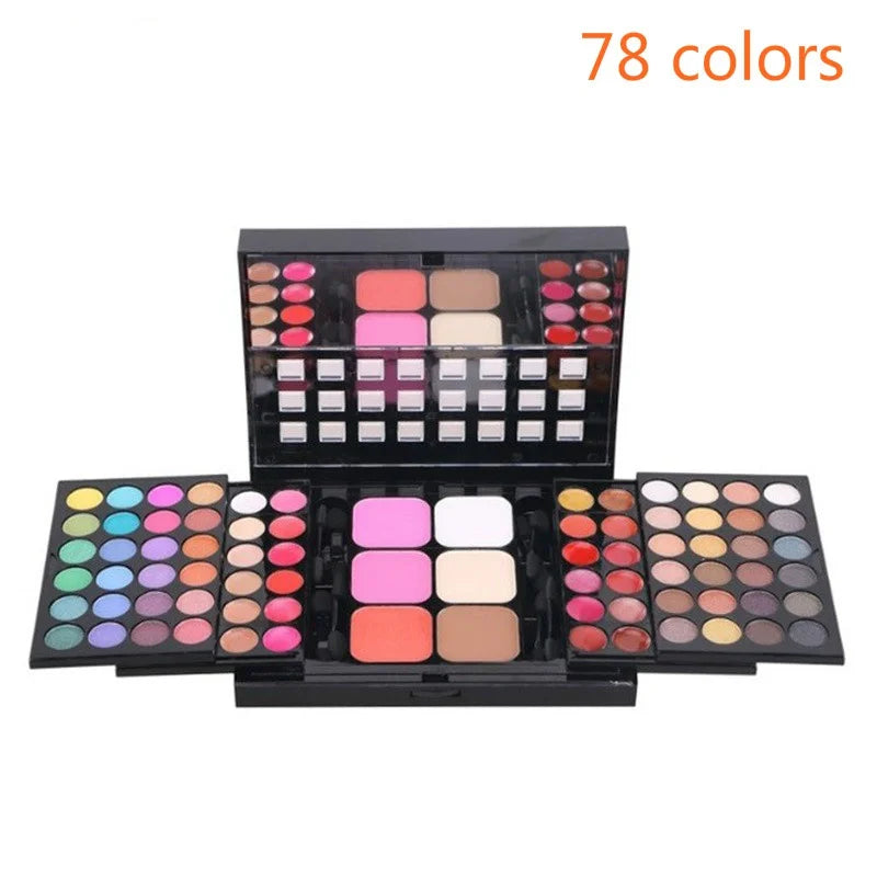 Large Multi-Color Eyeshadow Palette – 40/74/78 Shades Matte & Shimmer