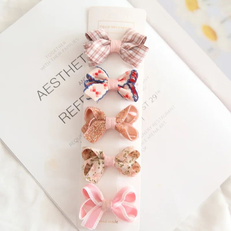 Hair clips for Children Children's Headwear Baby Hair Accessories Clip Bows For Girls All Cloth Hairpin