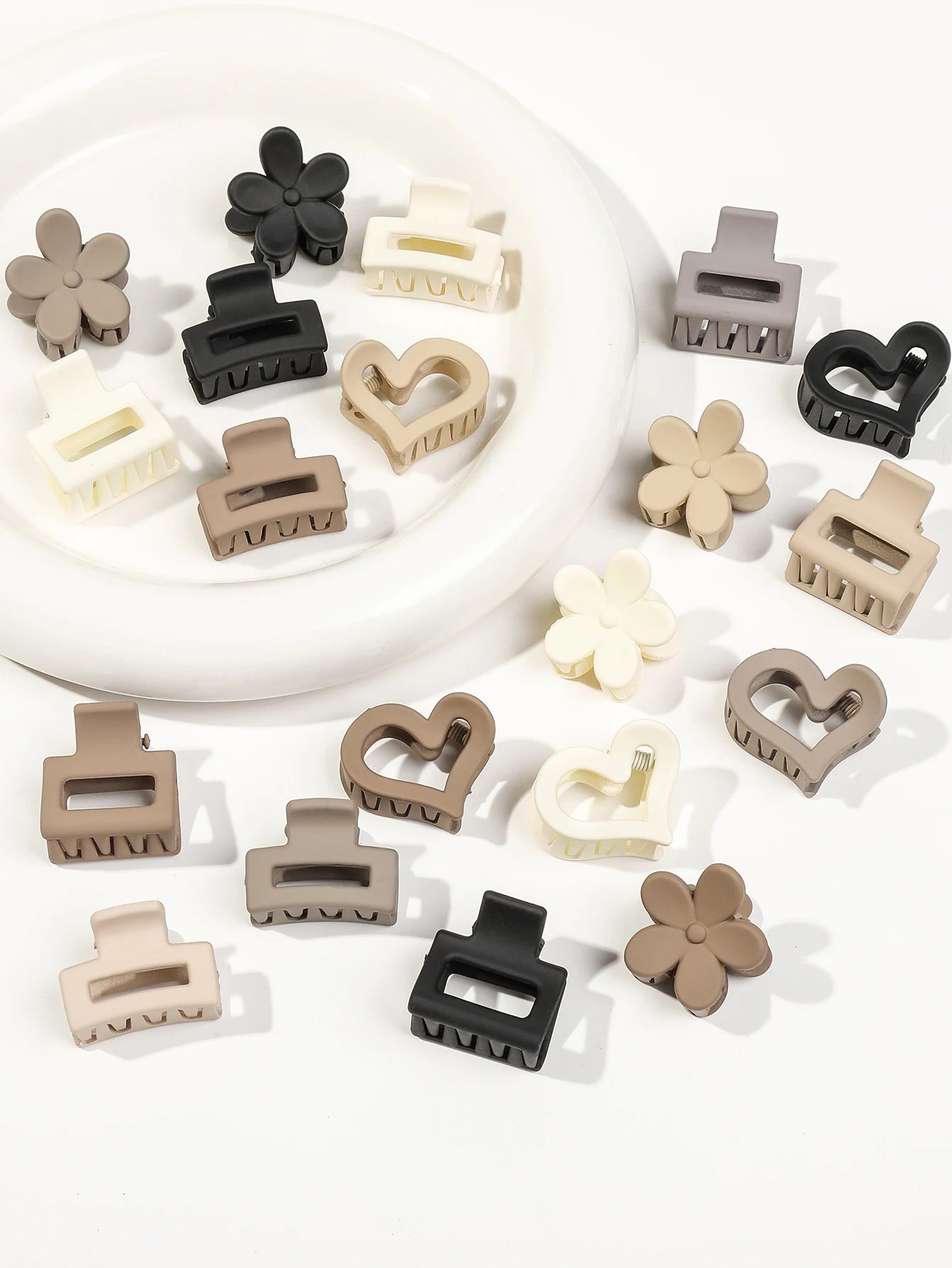 20 PCS Small Hair Clips for Women & Girls, Durable Matte Claw Clips for Thin Hair, Strong Hold NonSlip Cute Mini Hair Clips