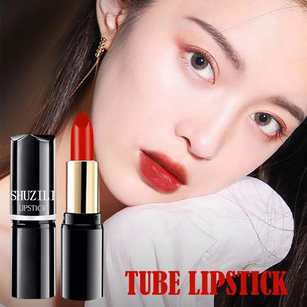 SHUZILI Moisturizing  Lipstick Velvet High Quality Lipsticks Shiny Professional Korean Makeup Cosmetic For Lip Women