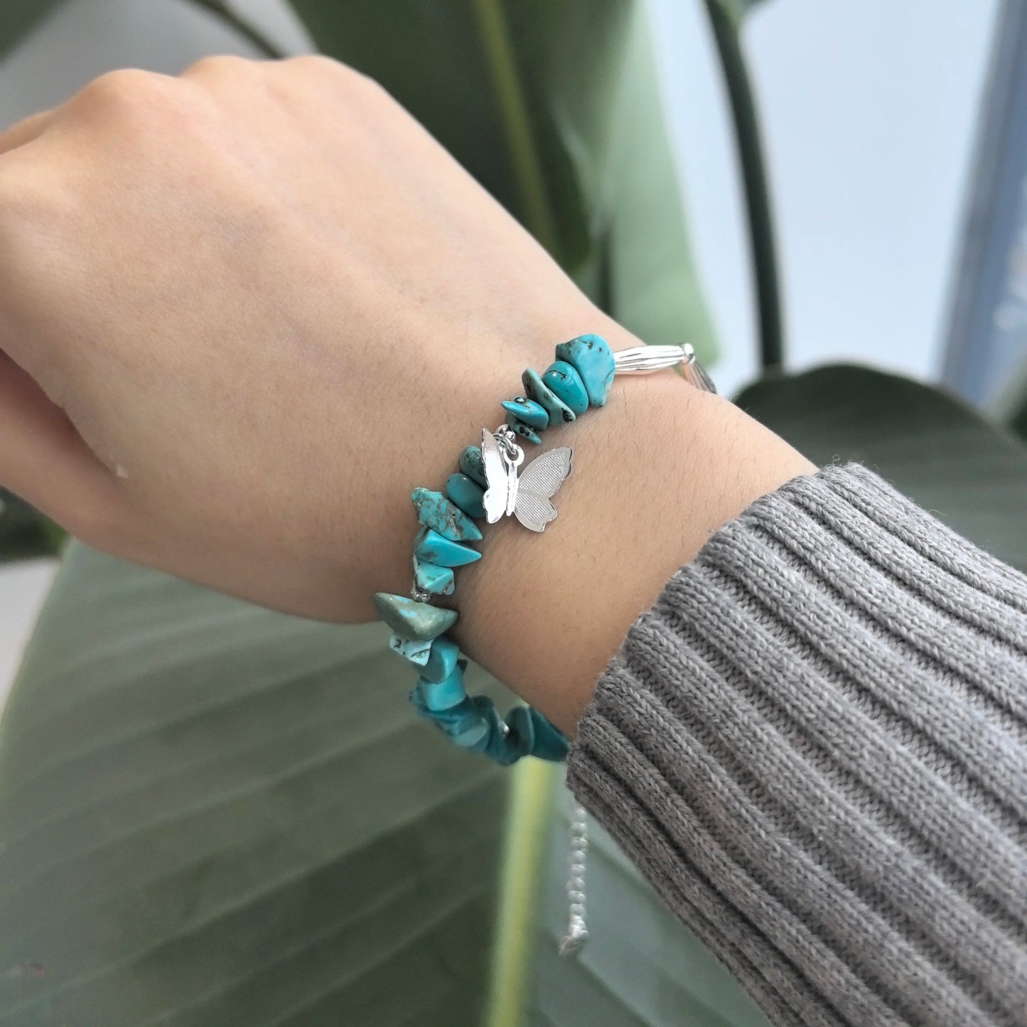 925 Sterling Silver Bracelet Bangle Simple Green Leaf Elegant Nature For Woman Girl Fashion Jewelry Gift Dropship Wholesale