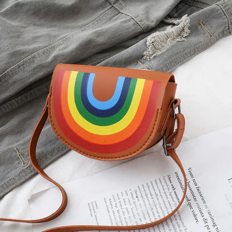 Cute PU Leather Children's Small Shoulder Bags Lovely Cartoon Baby Girls Coin Purse Handbags Princess Accessories Crossbody Bag
