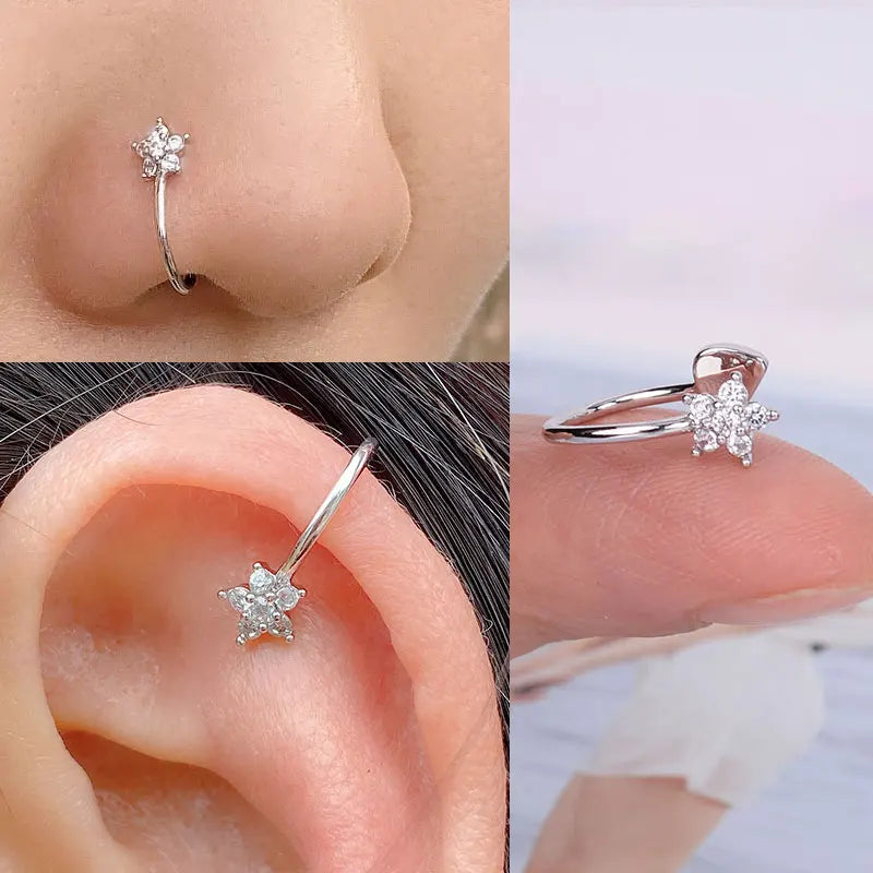 1Piece Helix Cartilage Conch Fake Without Hole Piercing Ear Cuffs Earcuff Wrap Rock Earring Non Piercing Women Clip Adjustable