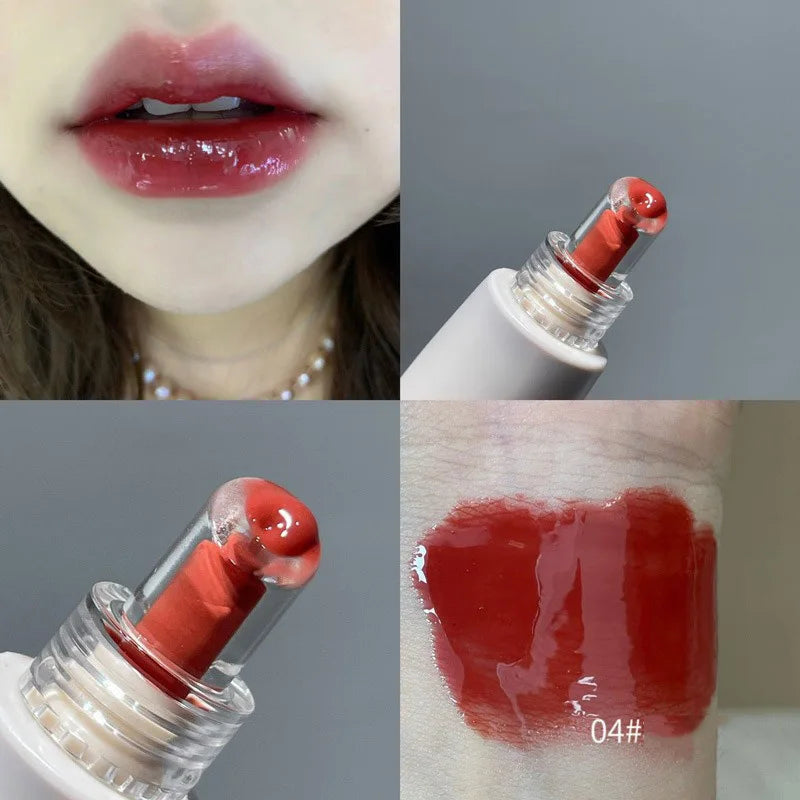Crystal Jelly Lip Gloss Mirror Water Liquid Lipstick Moisturizing Long Lasting Sexy Red Lip Plumper Makeup Tint Korean Cosmetics