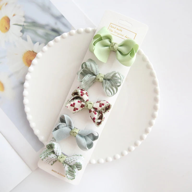 Hair clips for Children Children's Headwear Baby Hair Accessories Clip Bows For Girls All Cloth Hairpin