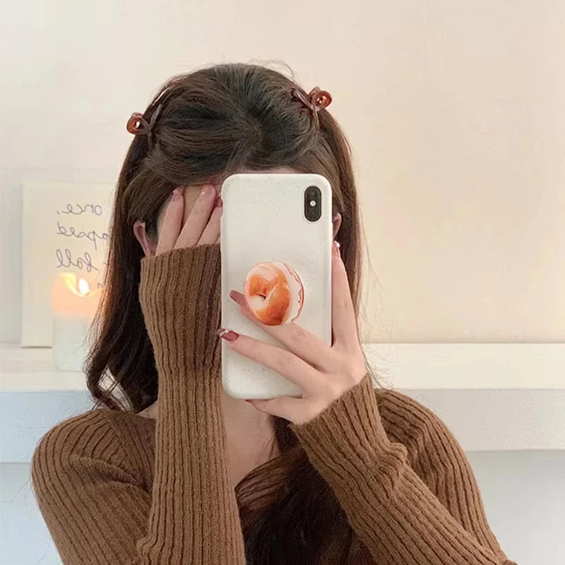 4PCS Hair Clip Small Hairpins for Woman 4.5CM Mini Transparent Jelly Grab Clip Hair Crab Ponytail Braid Claw Hair Accessories