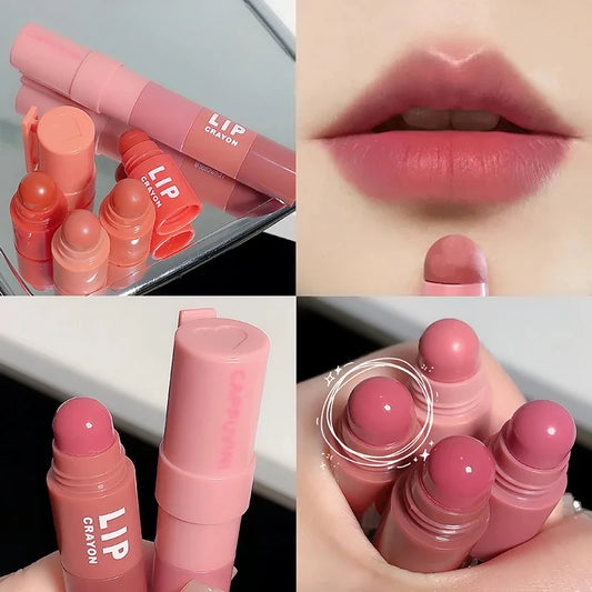 4pcs/set Lipstick Korean Girl Group Crayon Lipstick Long Lasting Matte Lip Makeup Tint Easy To Color 3D Sexy Waterproof Lipgloss