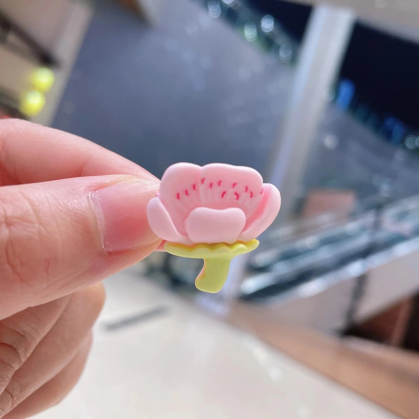 Hair Clips Pink Cherry Blossom Girl Cute Duck Mouth Clip Hairpin Hairpiece Female Hairdressing Tools Hair Snap Clips 헤어핀재료머리핀