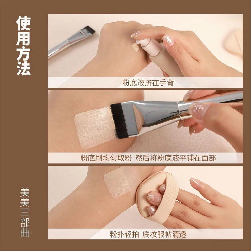 New Foundation Brush Korean Makeup Brush Ultra-thin Single-line Mask Brush Concealer Brush Foundation Brush