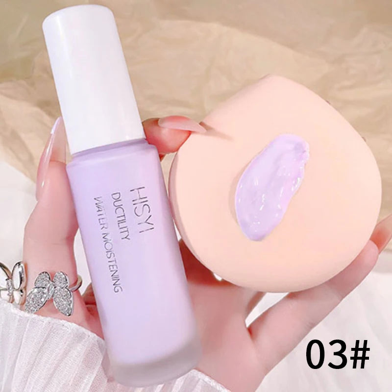 Silky and clear primer, natural cream to brighten and prevent makeup from coming off easily, foundation liquid,