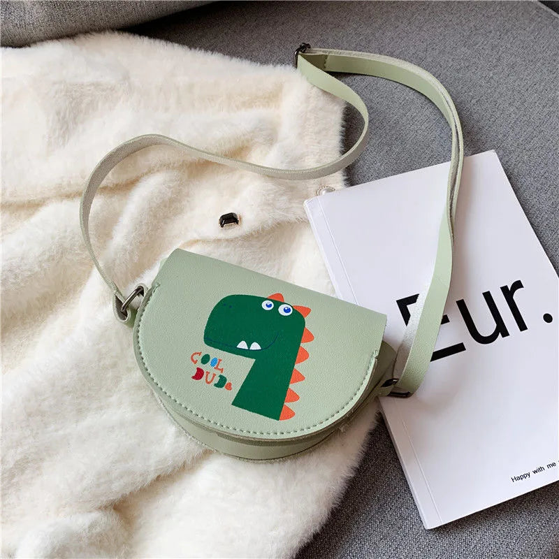Cute PU Leather Children's Small Shoulder Bags Lovely Cartoon Baby Girls Coin Purse Handbags Princess Accessories Crossbody Bag