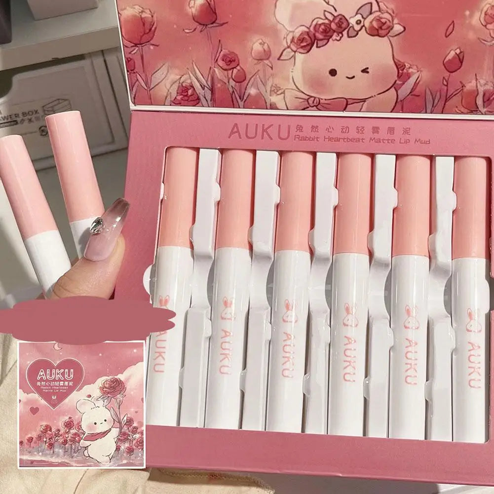 6 PCS Matte Lip Mud Waterproof Long Lasting Makeup Set For Women Lipsticks Set Free Shipping Korean Make Up Beauty Cosmetics