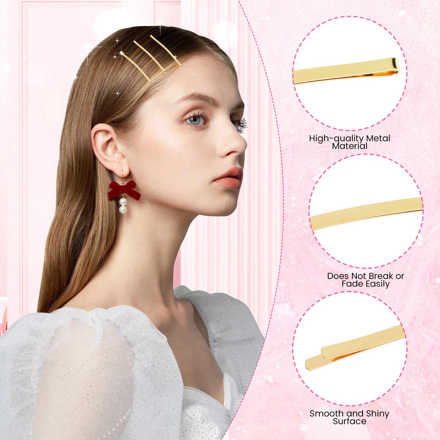 1pc Metal Diy Snap Hair Clips Girls Hair Clip Snap Hair Clipsgirls Hair Clipdiy Hair Clipshair Claw Barrette Pinwomens Hairgrips