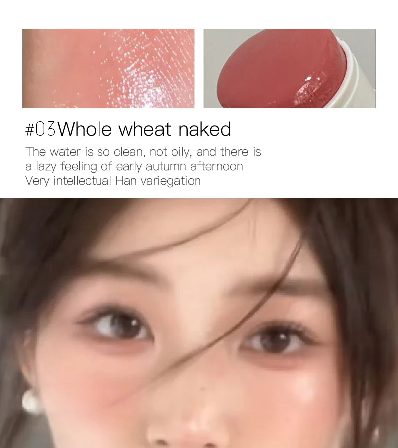 HERORANGE Aqua powder blusher Stick Korean Girls Whitening Natural Naked Makeup Highlight powder blusher Brightening Cream