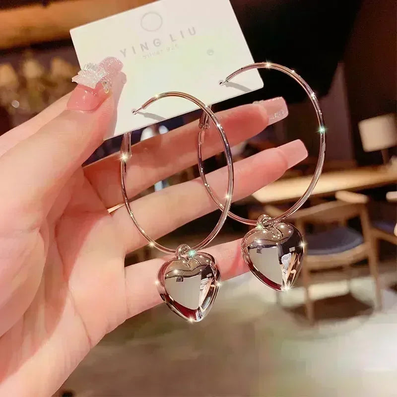 Geometric Rhombus Double Layer Combination Design Earrings For Women Simple Fashion Daily Accessory Party Jewelry Birthday Gifts