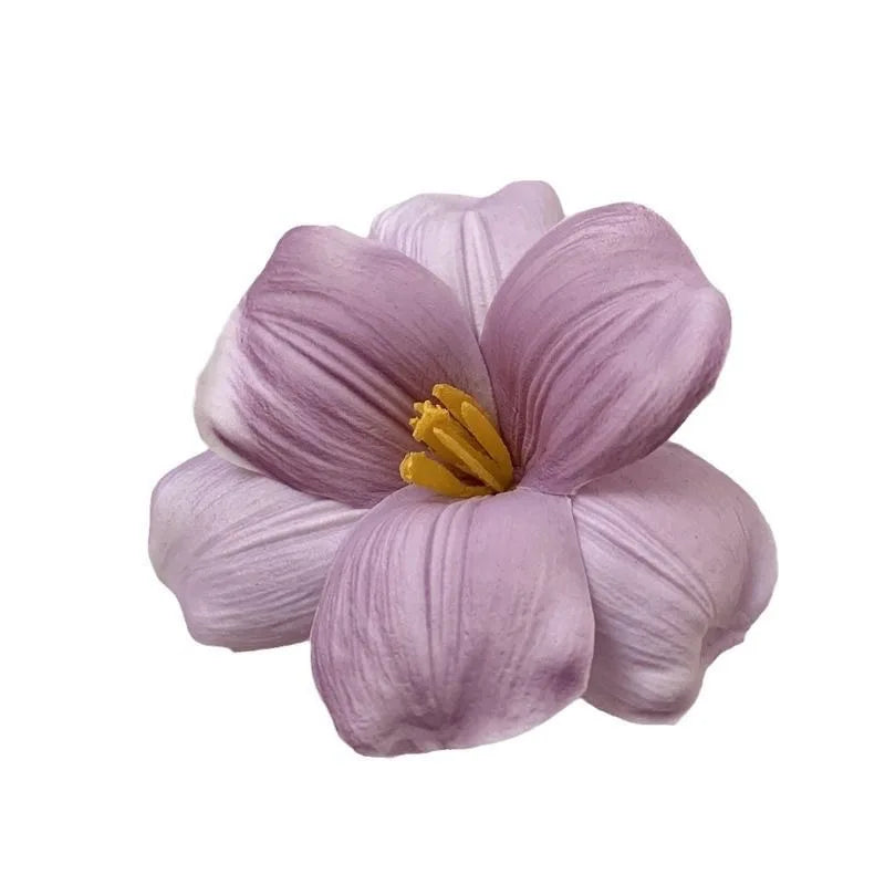 Fabric Flower Hair Side Clip Fashion Beach Vacation Tulip Flower Hair Clips Flower Duckbill Barrettes Summer Women Girls Hairpin