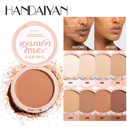 8-Color Matte Pressed Powder – Full Coverage, Oil Control & Waterproof