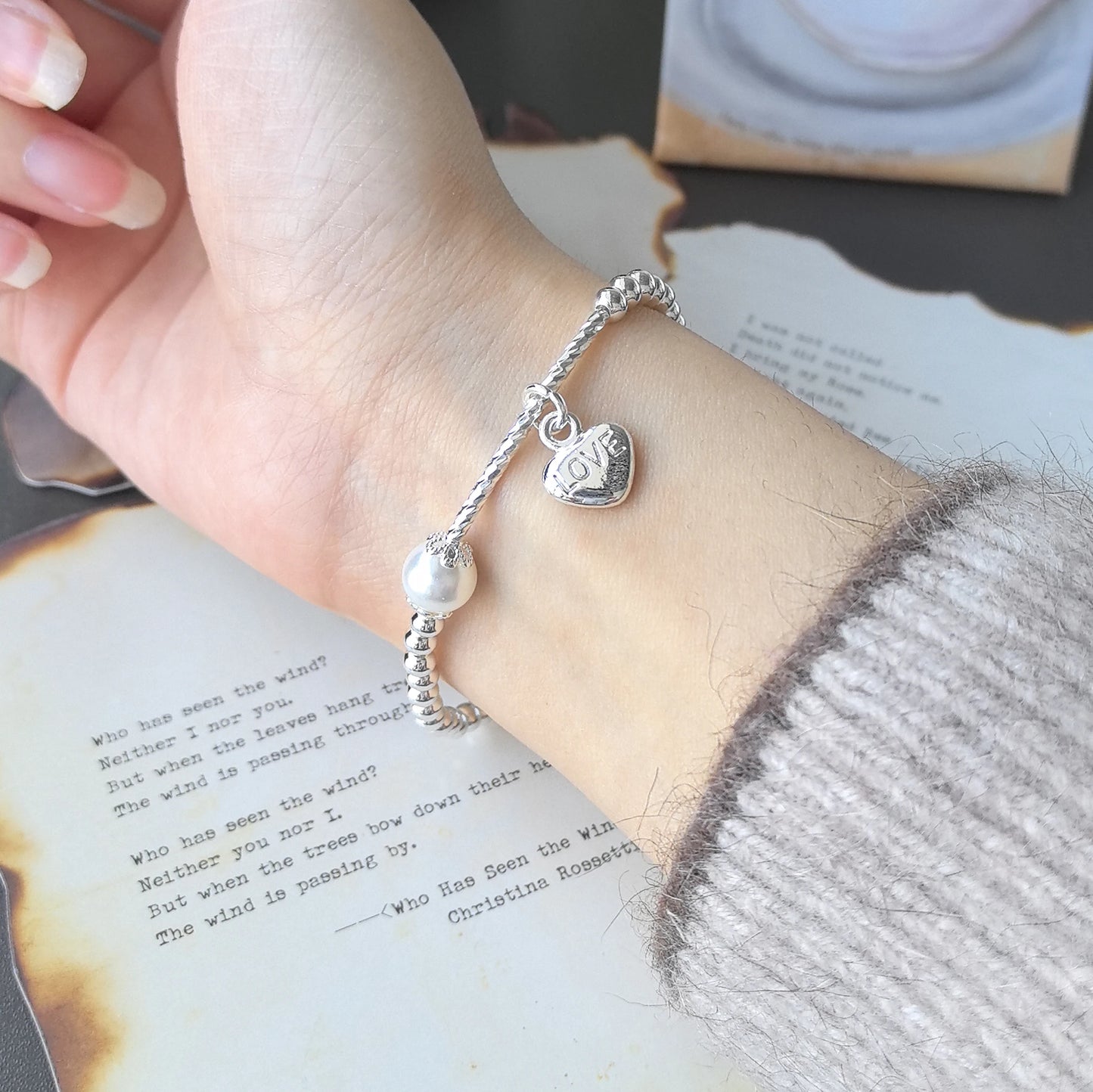925 Sterling Silver Bracelet Bangle Simple Green Leaf Elegant Nature For Woman Girl Fashion Jewelry Gift Dropship Wholesale