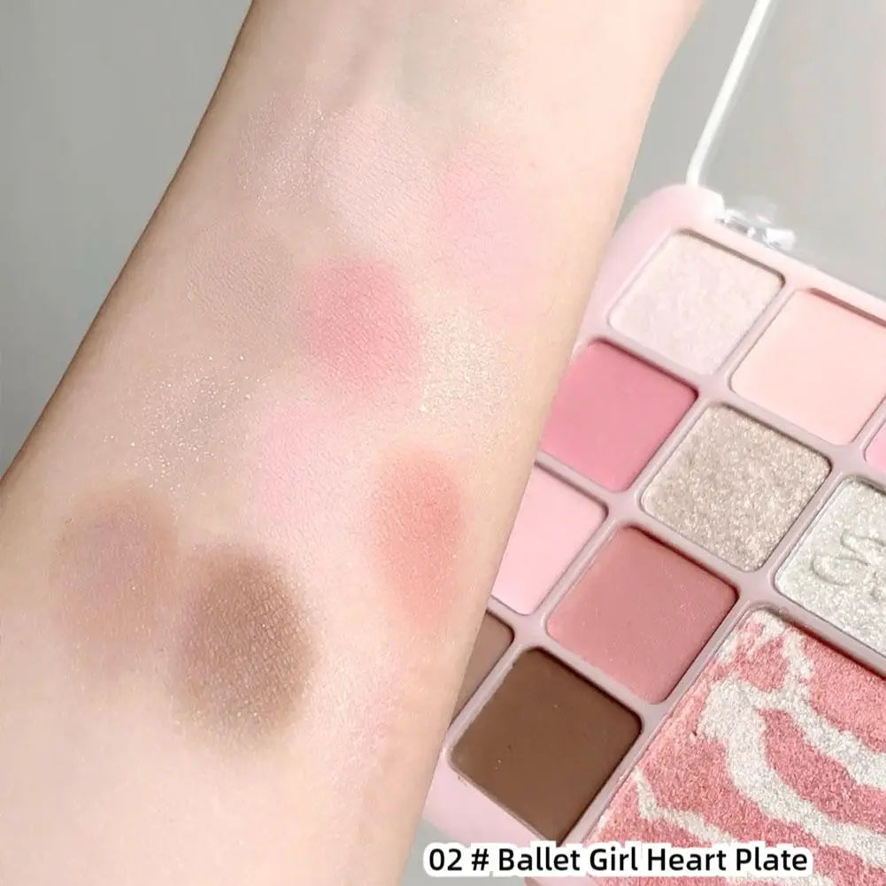 16Colors Pink Mist Eyeshadow Palette High Pigmented Daily Eye Shadow Makeup Eye Shadow Travel Makeup Palette All In One