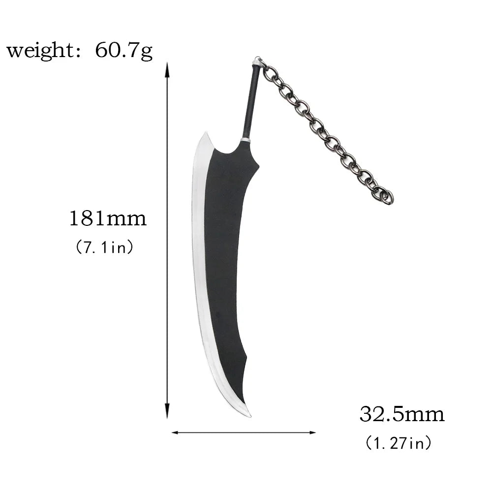 Anime BLEACH: Thousand-Year Blood War Keychains Kurosaki Ichigo Zangetsu Weapon Pendant Keyring Key Chain For Men Cool Jewelry