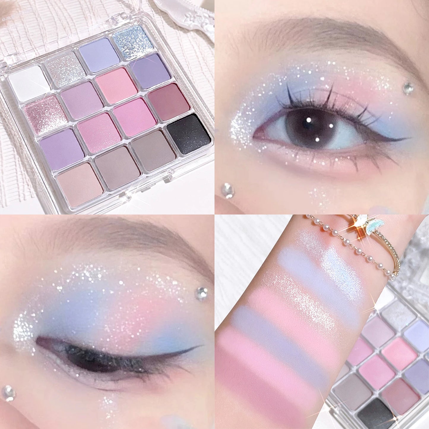 Korean Sunset Eyeshadow Palette – 16-Color Matte & Shimmer Magic Palette