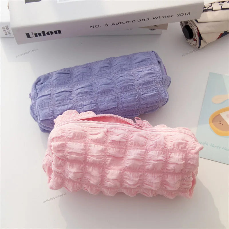 Cute Puffs Pencil Case Bag For Girls Boys Kawaii Stationery Bag Pen Pouch Box Large Capacity Student Back To School Supplies