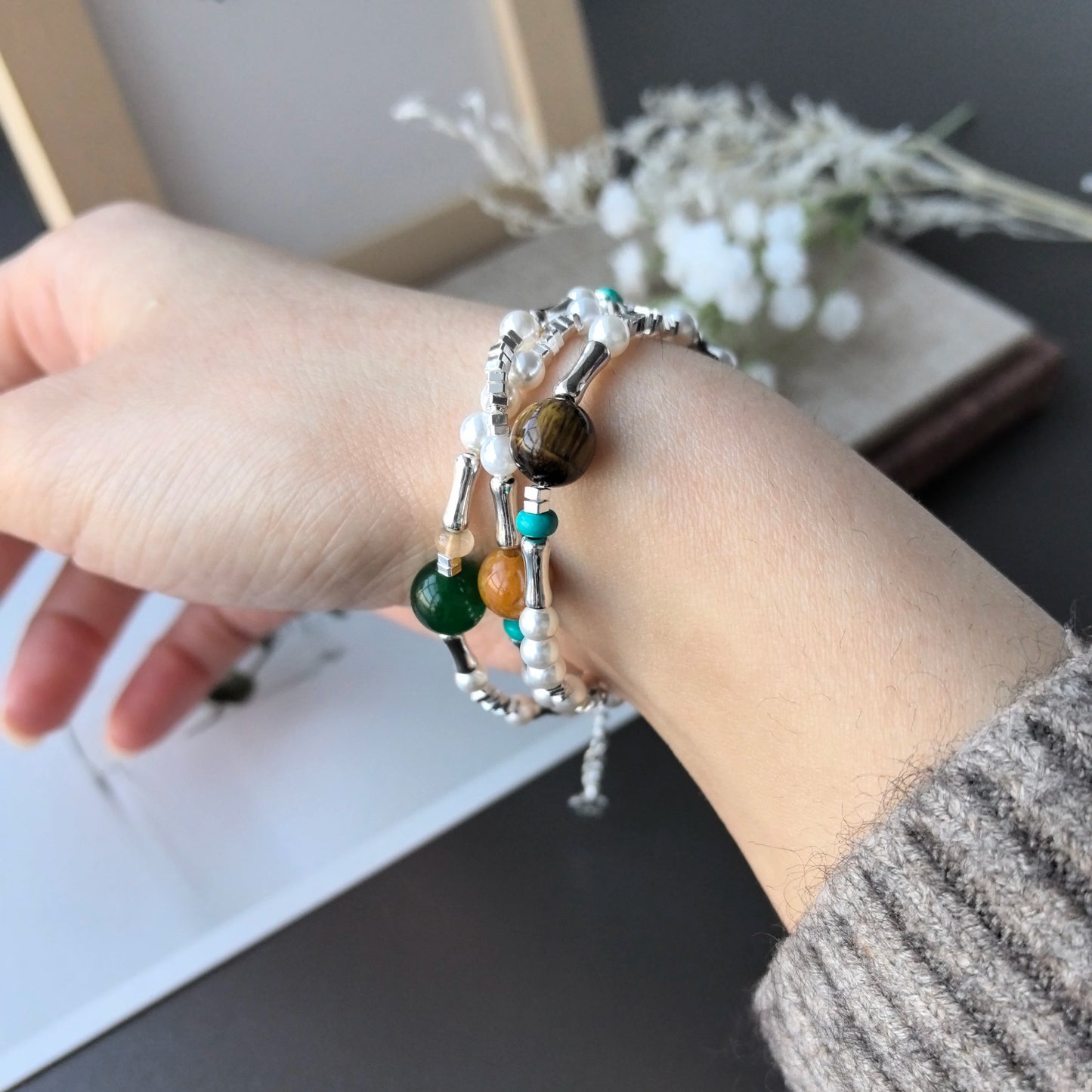 925 Sterling Silver Bracelet Bangle Simple Green Leaf Elegant Nature For Woman Girl Fashion Jewelry Gift Dropship Wholesale