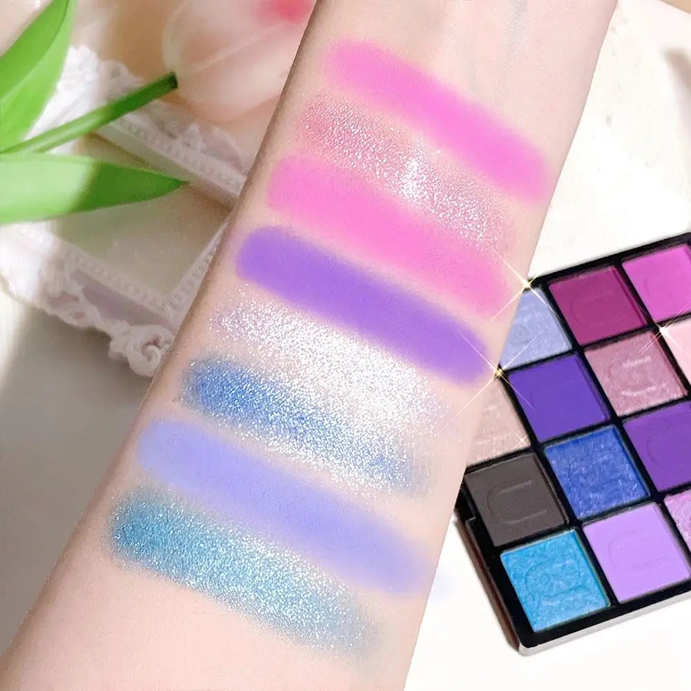 16 Color Rose Palette With Makeup Mirror Pearlescent Matte Glitter Shimmer Pigment Nude Longlasting Eye Shadow