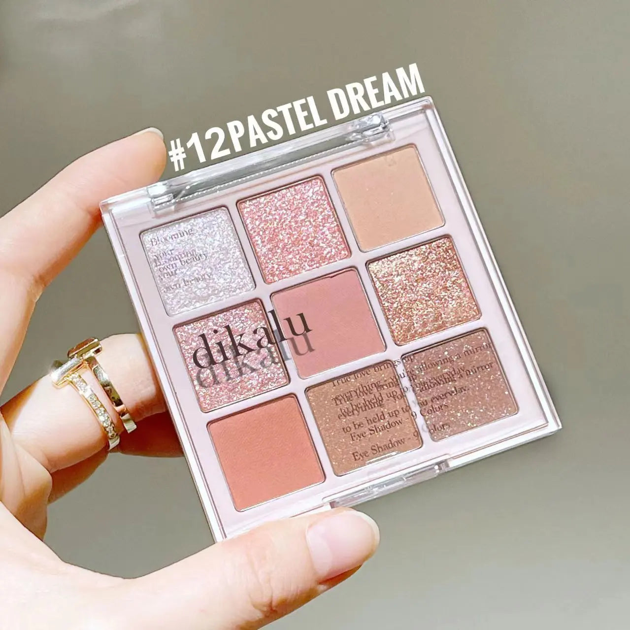 9 Color Eyeshadow Palette Rose Pink Earth Color Pearly Matte Milk Tea Glitter Eye Shadow Makeup Lasting Korean Cosmetic Set