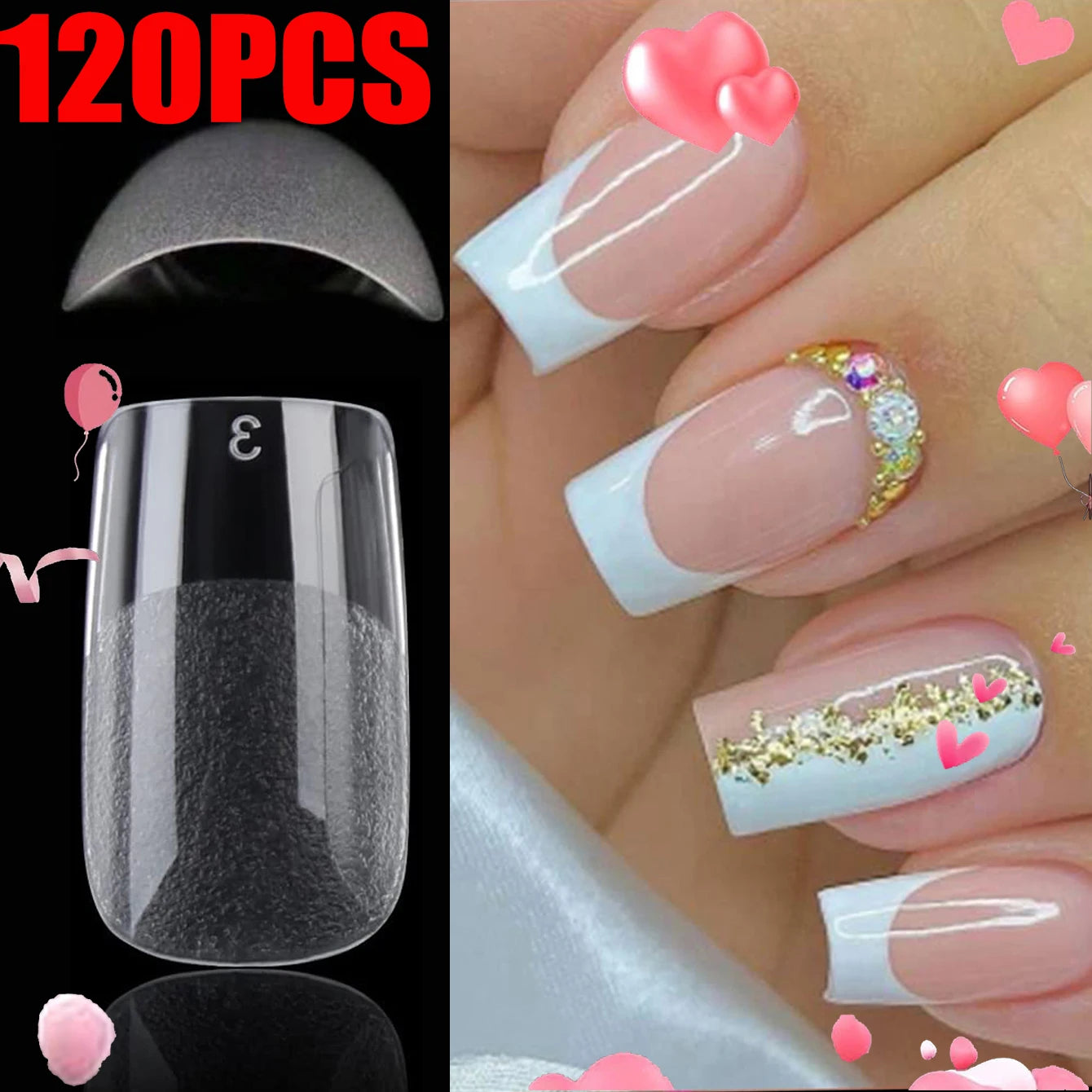 120PCS-Short almond semi-frosted fake nails - perfect for nail design and salon extensions  perfect for dating and everyday wear