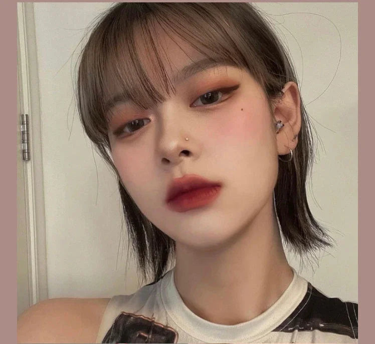 Velvet Matte Lipstick Cream Sexy Red Lip Tint Moisturizing Long Lasting Lip Gloss Waterproof Makeup Korean Cosmetics 6 Color