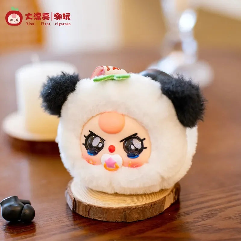 Baby Three Storage Pouches Vinyl Plush Blind Box Trendy Toy Cute Bag Charm Decorative Accessories Keychain Girl Surprise Gift