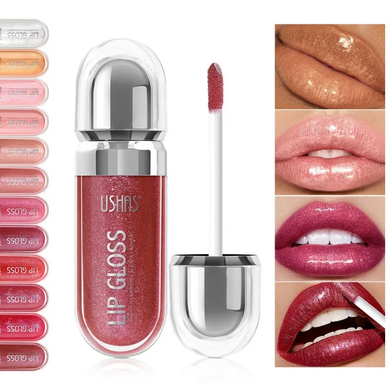 12 Colors Glitter Lips Gloss Long Lasting Diamond Pearlescent Metallic Liquid Lipstick Moisturizing Lip Glaze Cosmetics makeup